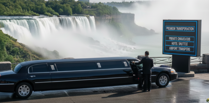 Luxury Niagara Falls limo service with private chauffeur and hotel transfers